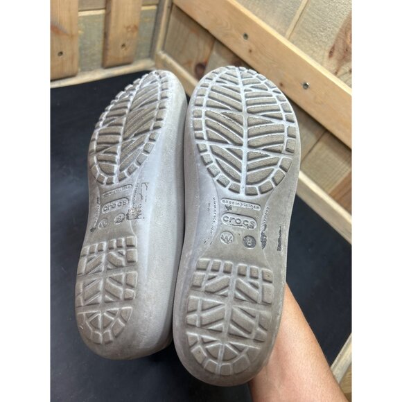 Crocs Womens Gray Flats With Bow Accent Size 8 - Picture 8 of 9